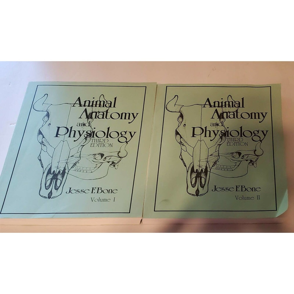 Animal anatomy and physiology, Bone, Jesse F, good cond. Vol 1,2 pet dog cat